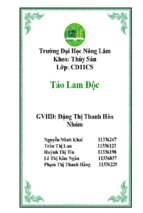 đề tài tảo lam độc