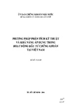 Luận văn thạc sĩ phương pháp phân tích kỹ thuật và khả năng áp dụng trong hoạt động đầu tư chứng khoán tại việt nam