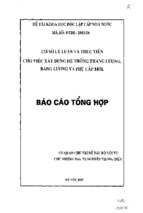 Luận văn thạc sĩ cơ sở lý luận và thực tiễn cho việc xây dựng hệ thống thang lương, bảng lương và phụ cấp mới