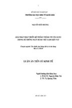 Giải pháp phát triển hệ thống thông tin tín dụng trong hệ thống ngân hàng việt nam hiện nay
