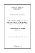 Luận văn thạc sĩ kỹ thuật nghiên cứu đề xuất biện pháp quản lý chất thải rắn tại các trung tâm y tế huyện của tỉnh thừa thiên   huế