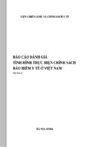 Luận văn thạc sĩ báo cáo đánh giá tình hình thực hiện chính sách bảo hiểm y tế ở việt nam