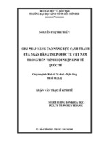 Luận văn thạc sĩ nâng cao năng lực cạnh tranh của ngân hàng thương mại cổ phần quốc tế việt nam trong tiến trình hội nhập kinh tế quốc tế