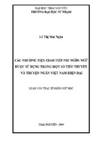 Các phương tiện giao tiếp phi ngôn ngữ được sử dụng trong một số tiểu thuyết và truyện ngắn việt nam hiện đại