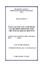 Nâng cao năng lực cạnh tranh của hệ thống nhtm nhà nước việt nam sau khi gia nhập wto