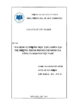 Chuyên đề tốt nghiệp tái định vị thương hiệu tập campus tại thị trường tp.hcm của cty kokuyo việt nam