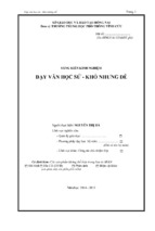 Skkn dạy văn học sử   khó nhưng dễ