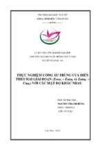 ương ấu trùng cua (scylla paramamosain) theo hai giai đoạn (zoea1 – zoea5 và zoea5 – cua1) với các mật độ khác nhau