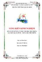 Skkn rèn luyện kỹ năng tự học cho học sinh trong dạy học địa lí lớp 10   trung học phổ thông
