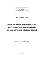 Nghiên cứu nồng độ protein s100b và nse huyết thanh ở bệnh nhân nhồi máu não giai đoạn cấp tại bệnh viện trung ương huế