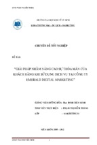Chuyên đề tốt nghiệp giải pháp nhằm nâng cao sự thỏa mãn khách hàng khi sử dụng dịch vụ tại công ty emerald digital marketing