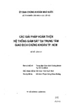 Luận văn thạc sĩ các giải pháp hoàn thiện hệ thống giám sát tại trung tâm giao dịch chứng khoán tp