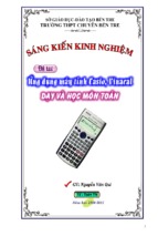 Skkn ứng dụng máy tính casio, vinacal trong dạy và học môn toán