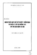 Luận văn thạc sĩ hoàn thiện cơ chế xét duyệt, thẩm định và quản lý hồ sơ hưởng các chế độ bảo hiểm xã hội