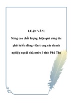 Nâng cao chất lượng, hiệu quả công tác phát triển đảng viên