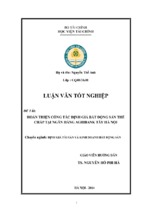 Hoàn thiện công tác định giá bất động sản thế chấp tại ngân hàng agribank tây hà nội