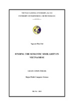 Graduation thesis computer science finding the semantic similarity in vietnamese