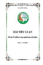 ô nhiễm trong ngành sản xuất giấy