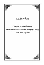 Công tác kế toán tiền lương và các khoản trích theo tiền lương tại