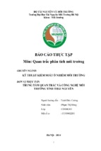 Báo cáo thực tập tại trung tâm quan trắc môi trường thái nguyên