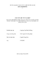 Xây dựng mô hình hương ước, quy ước bảo vệ môi trường với sự tham gia của cộng đồng tại làng lụa vạn phúc hà đông,tp. hà nội