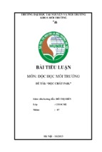 Tiểu luận độc chất pah¬s