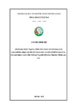 đánh giá thực trạng công tác đăng ký đất đai, cấp giấychứng nhận quyền sử dụng đất, quyền sở hữu nhà ở và tài sản khác gắn liền với đất tại huyện bảo thắng, tỉnh lào cai