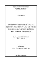 Tóm tắt luận văn thạc sĩ kỹ thuật nghiên cứu thành phần loài và đặc điểm phân bố các loài khỉ thuộc giống ma caca tại vườn quốc gia kon ka kinh, tỉnh gia lai