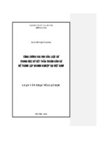 Tóm tắt luận văn thạc sĩ luật học tăng cường vai trò của luật sư trong việc ký kết thỏa thuận dân sự để thành lập doanh nghiệp tại việt nam