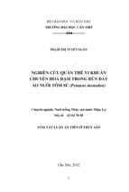 Luận án tiến sĩ thủy sản nghiên cứu quần thể vi khuẩn chuyển hóa đạm trong bùn đáy ao nuôi tôm sú (penaeus monodon)