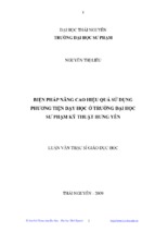 Luận văn thạc sĩ biện pháp nâng cao hiệu quả sử dụng phương tiện dạy học ở trường đại học sư phạm kỹ thuật hưng yên   nguyễn thị liễu