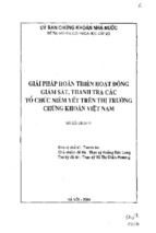 Giải pháp hoàn thiện hoạt động giám sát thanh tra các tổ chức niêm yết trên thị trường chứng khoán việt nam   tài liệu, ebook, giáo trình