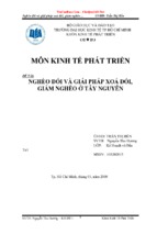 đề tài kinh tế phát triển nghèo đói và giải pháp xoá đói, giảm nghèo ở tây nguyên (1)