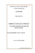 Luận án tiến sĩ hóa học nghiên cứu chế tạo và tính chất của màng polyme ứng dụng để bảo quản quảluận án tiến sĩluận án tiến sĩ