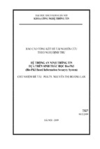 Báo cáo tổng kết đề tài nghiên cứu theo nghị định thư hệ thống an ninh thông tin dựa trên sinh trắc học bio bio pki (bio pki based information securyty system)