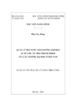 Luận án tiến sĩ quản lý nhà nước theo hướng đảm bảo sự tự chủ, tự chịu trách nhiệm của các trường đại học ở việt nam   phan huy hùngluận án tiến sĩluận án tiến sĩ