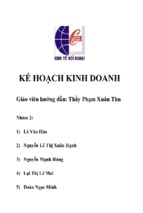 Bài tiểu luận kế hoạch kinh doanh đề tài   ý tưởng kinh doanh của 1 bạn trong nhóm