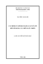 Toán học các định lý giới hạn dạng luật số lớn đối với mảng các biến ngẫu nhiênluận án tiến sĩluận án tiến sĩ