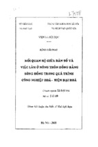 Mối quan hệ giữa dân số và việc làm ở nông thôn đồng bằng sông hồng trong quá trình công nghiệp hóaluận án tiến sĩluận án tiến sĩ