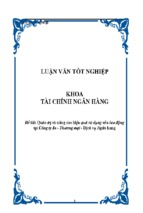 Luận văn quản trị và nâng cao hiệu quả sử dụng vốn lưu động tại công ty in   thương mại   dịch vụ ngân hang