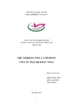 Luận văn nuôi trồng thủy sản thử nghiệm ương cá rô đồng với các mật độ khác nhau