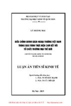 điều chỉnh chính sách ngoại thương việt nam trong quá trình thực hiện cam kết với tổ chức thương mại thế giới