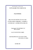 Luận án tiến sĩ nông nghiệp khả năng sinh trưởng, sản xuất thịt của bò lai sind, f1 (brahman × lai sind) và f1 (charolais × lai sind) nuôi tại đăk lăkluận án tiến sĩluận án tiến sĩ