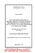 Hoàn thiện phương pháp tính lặp theo điều kiện proton kết hợp với phương pháp bình phương tối thiểu để đánh giá hằng số cân bằng của các đơn axit đơn bazơ từ dữ liệu ph thực nghiệm