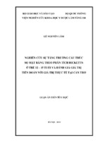 Luận án tiến sĩ y học nghiên cứu sự tăng trưởng cấu trúc sọ mặt trăng theo phân tích ricketts ở trẻ 12   15 tuổi và đánh giá giá trị tiên đoán với giá trị thực tế tại cần thơ