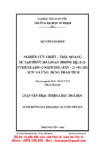 Nghiên cứu chiết   trắc quang sự tạo phức đa ligan trong hệ 1 (2  pyridylazo) 2 naphtol (pan   2)   fe (iii),   scn , và ứng dụng phân tích