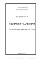 Luận văn thạc sĩ trường ca thanh thảo