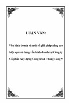 Vốn kinh doanh và một số giải pháp nâng cao hiệu quả sử dụng vốn kinh doanh tại công ty cổ phần xây dựng công trình thăng long 9