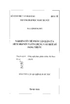 Luận án tiến sĩ nghiên cứu hệ phân tán rắn của artemisinin và ứng dụng vào một số dạng thuốc