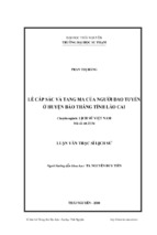 Luận văn thạc sĩ lễ cấp sắc và tang ma của người dao tuyển ở huyện bảo thắng tỉnh lào cai